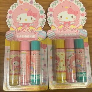 Lot of 2 Lip Smacker Hello Kitty Balm / 6 Total Lip Balms/ Retail $36